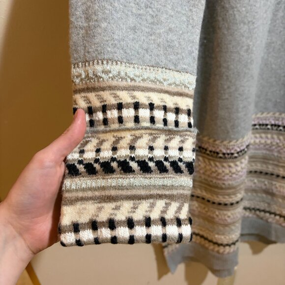 Anthropologie Daily Practice Turtleneck Sweater Dress Removable Collar Fair Isle - Picture 9 of 16